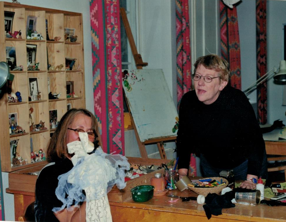 Sue leading a dramatherapy workshop in London