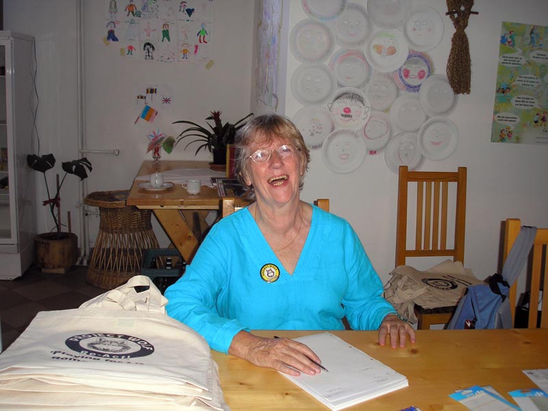 Sue preparing for a new series of creative activities
