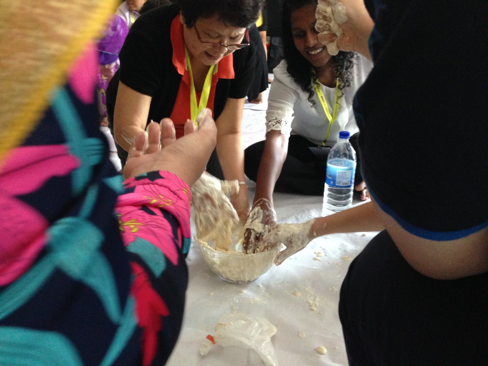 Sue leading a hands on Messy Play workshop in Malaysia