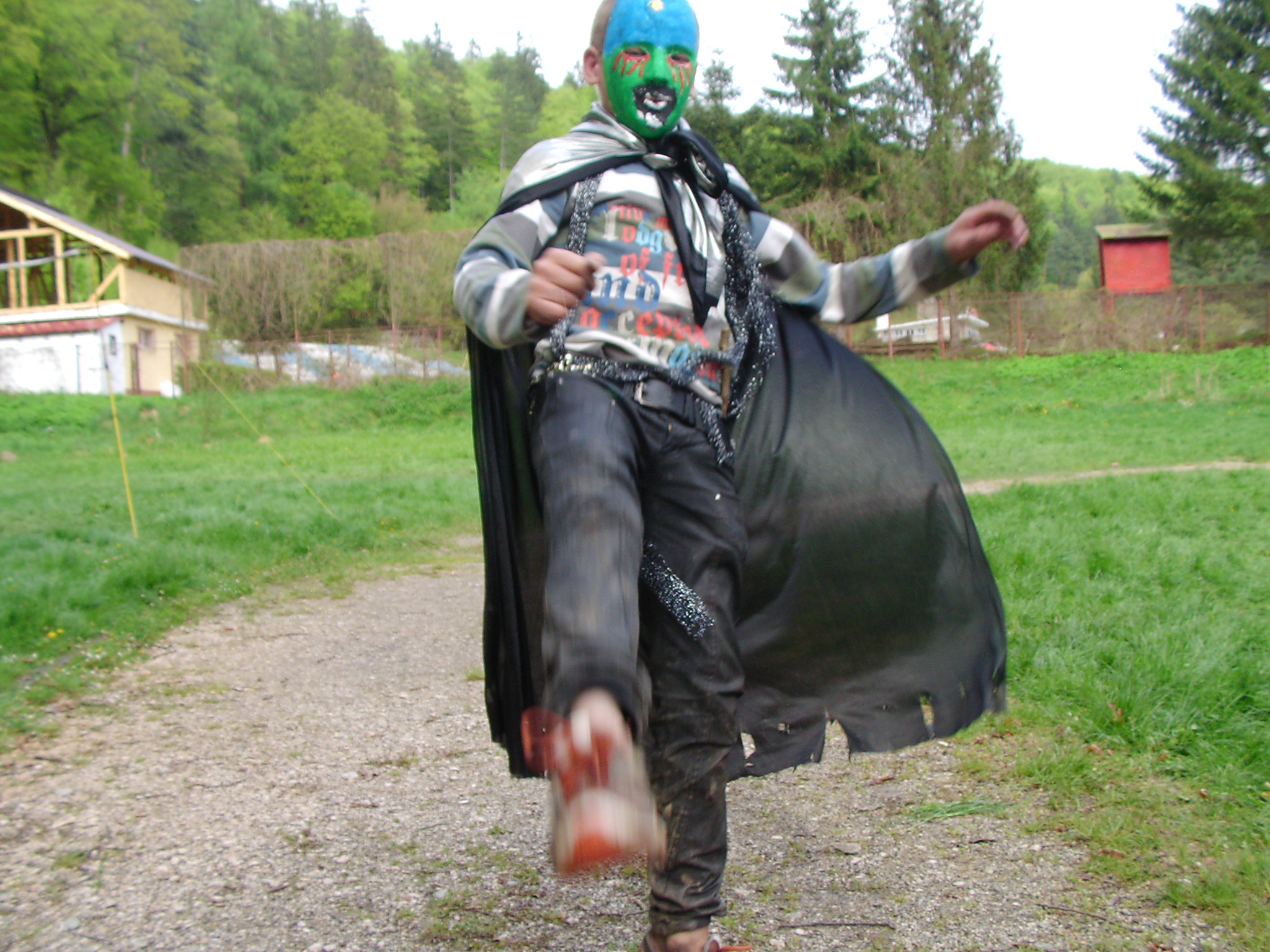Costumed participant during The Railway Boys project in Romania